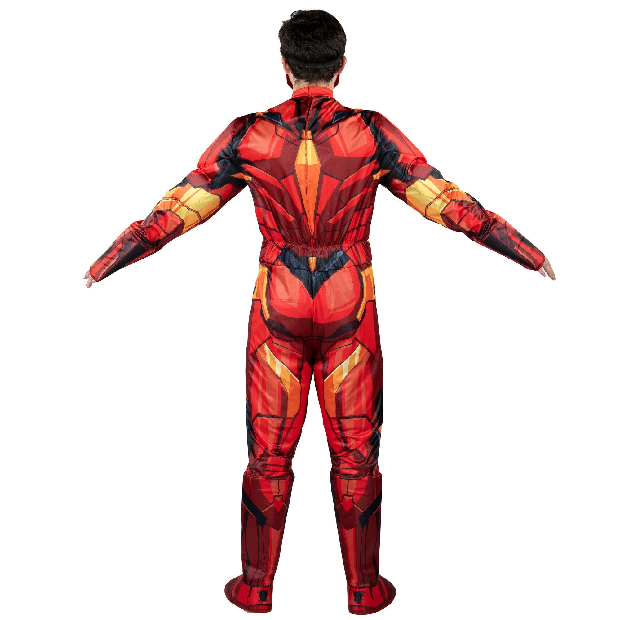 Morris Costumes JWC0968M Qualux Marvel Iron Man Jumpsuit Costume for Adults - Medium