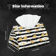 thumbnail image 5 of Fuzoiu Gold Flamingo Print Tissue Box Cover, PU Leather Tissue Holder,Decorative Facial Paper Organizer for Bathroom Living Room Bedroom Countertop Office Desk Car Home, 5 of 7