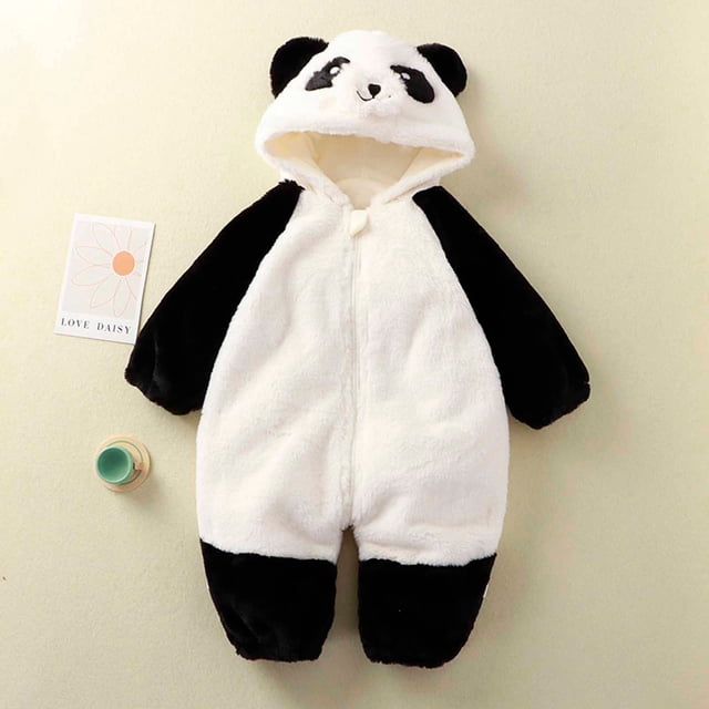 LSLJS Automne Hiver Nourrisson Tout-Petit Bébé Combinaison à Capuche en Peluche Barboteuses Manches Longues en Poils de Lapin Combinaison de Neige à Capuche Grenouillères Vêtements d'Extérieur Tenues