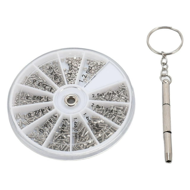 Kit de réparation électronique en acier inoxydable, 600 pièces, mini vis et écrous, pour montres, lunettes de soleil, PC, appareil photo