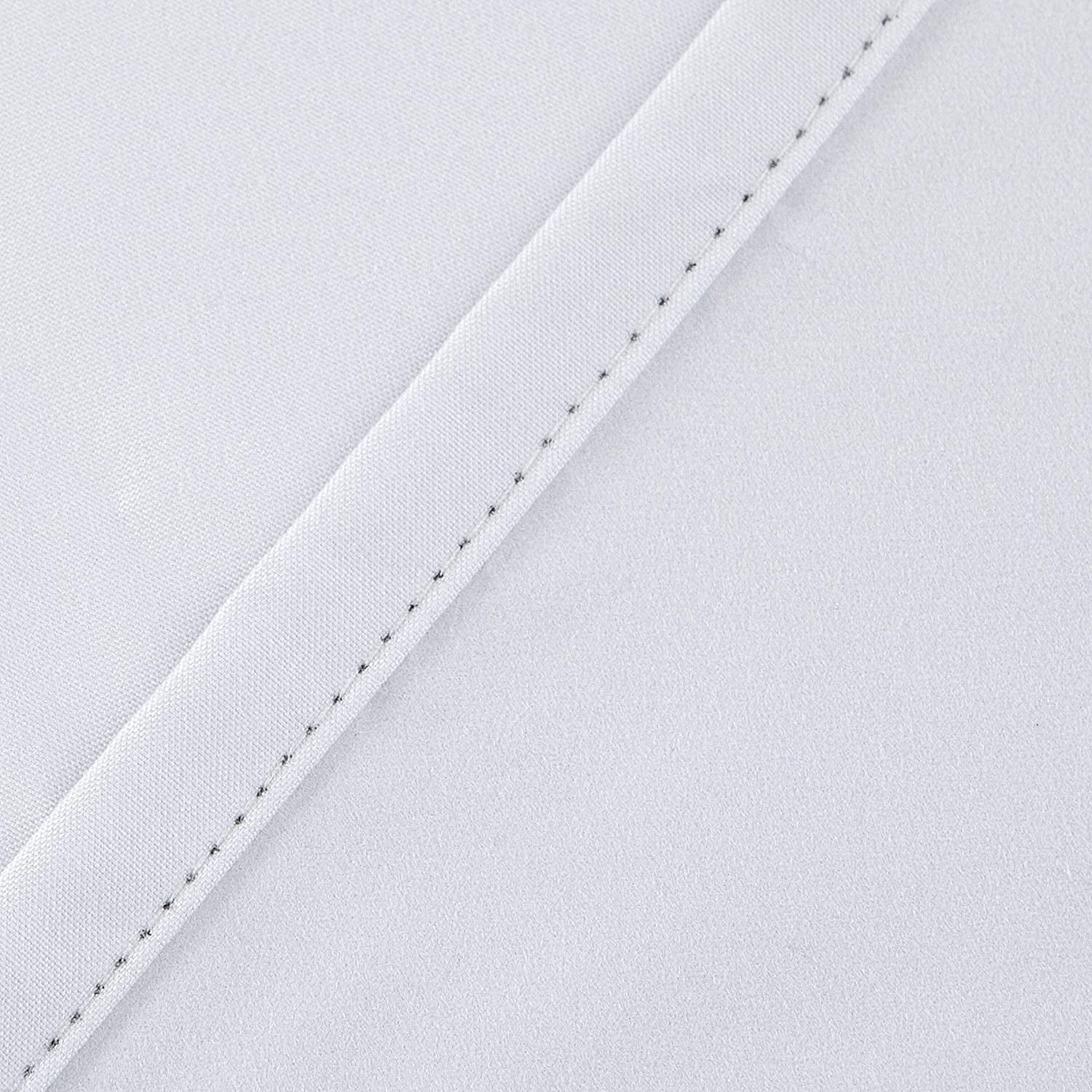 Short Window Curtains Tiers for Kitchen - Insulated 100% Blackout Curtains 24 inch Length for Bathroom Basement Window, White