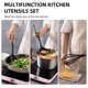 thumbnail image 4 of Juego de utensilios de cocina de silicona de 8 piezas Juego de utensilios de cocina con cubeta de almacenamiento de cubiertos Utensilios de silicona, 4 of 8