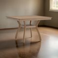 thumbnail image 6 of Benjara Upi 54 Inch Counter Height Table, Square, Curved Legs, Open Shelf, Brown, 6 of 6