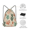 thumbnail image 5 of XMXT Unisex Drawstring Backpack for Women Men, Colorful Cactus Design Waterproof Gym Bag String Bags for Shopping Sport Travel, s, 5 of 8