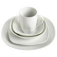 thumbnail image 2 of Gibson 129384.39R Classic Pearl Fine Ceramic Square Dinnerware Set, White - 39 Piece, 2 of 5
