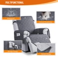 thumbnail image 6 of KINCAM Waterproof Recliner Chair Covers, Non-Slip Recliner Protector with Side Storage Pocket Washable Furniture Cover, Dark Gray 30", 6 of 9