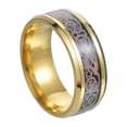 thumbnail image 2 of enjoywould Finger Ring Plating Anti-fading Delicate Lightweight Portable Decorate Titanium Steel Multicolor Print Male Ring Jewelry Accessory, 2 of 5