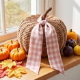 thumbnail image 4 of Gingham Ribbon Bow Decor, Polyester Construction, Woven Checkered Bow Tie For Wreath Chair Vase Gift Box Display Decor, Home Holiday Decor, 4 of 7
