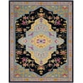 thumbnail image 2 of SAFAVIEH Bellagio Trevelyan Bordered Wool Area Rug, Navy Blue/Multi, 8' x 10', 2 of 8