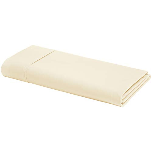 Basics UltraSoft Cotton Flat Sheet Queen, Ivory