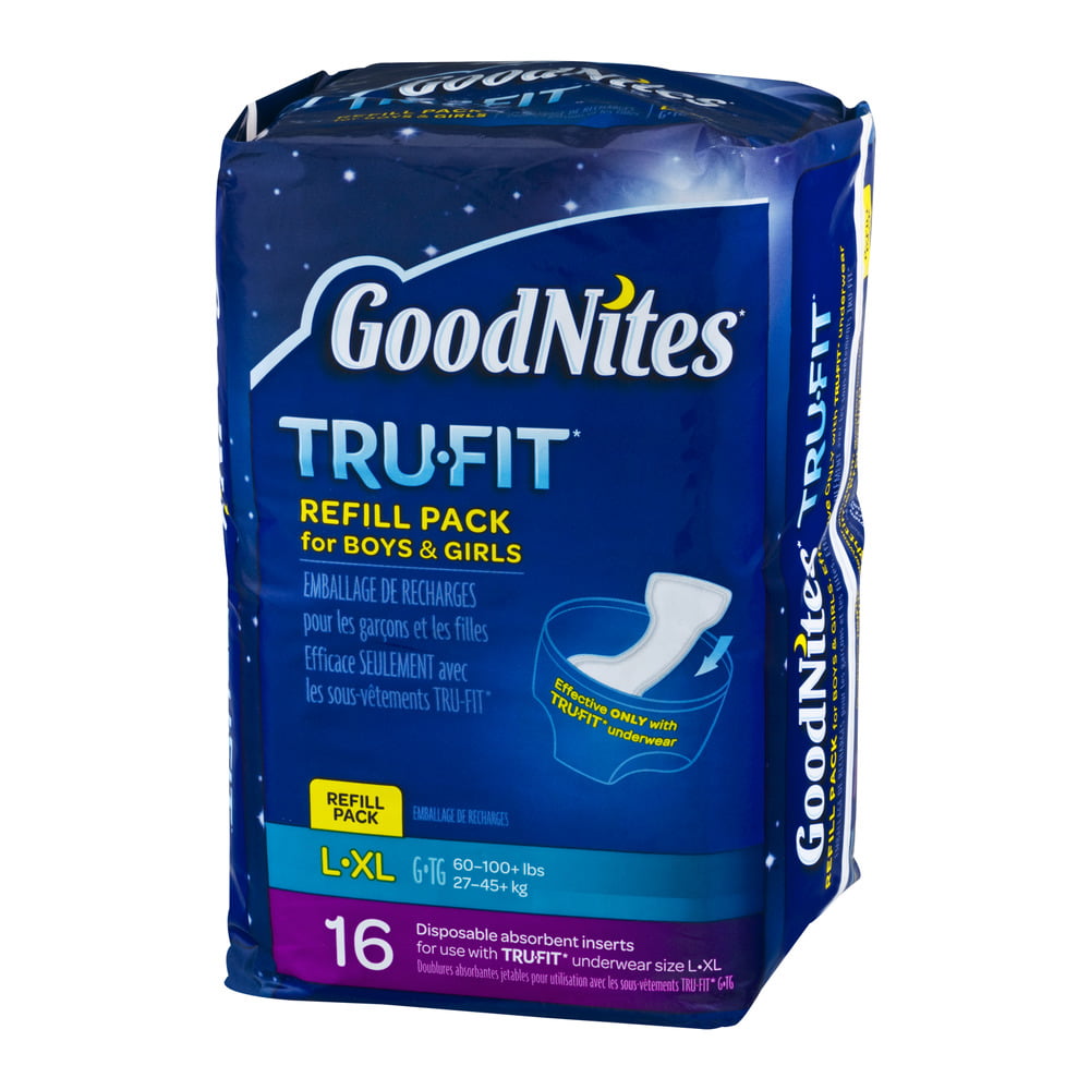 Goodnites Durable Underwear Refills Unisex Large/X-Large 16-Count 