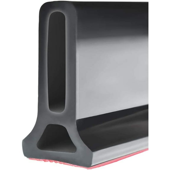98 Inch Collapsible Shower Water Dam Shower Stopper Barrier and Retention System and Keeps Water Inside Threshold Dry and Wet Separation Suitable for Bathroom and Kitchen(Black)