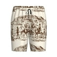 thumbnail image 4 of Fotbe Western Desert Cowboys2 Pajama Shorts for Men, Men's Pajama Bottoms, Sleepwear,Short Pajama Pants-Large, 4 of 9
