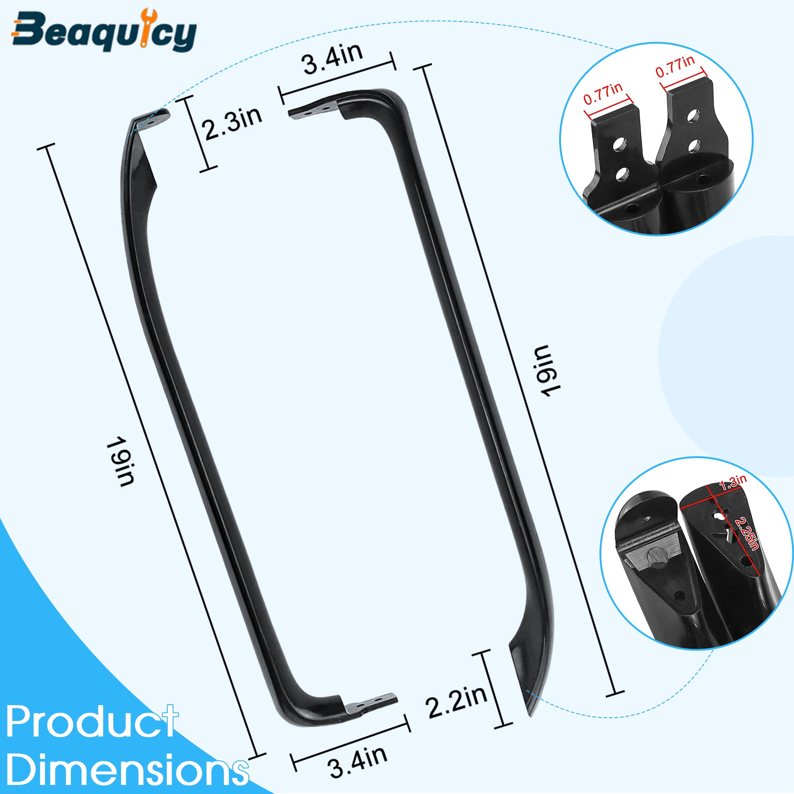 Beaquicy Refrigerator Door Handle for GE WR12X11008 Replacement