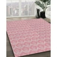 thumbnail image 3 of Ahgly Company Machine Washable Indoor Rectangle Transitional Dark Pink Area Rugs, 8' x 12', 3 of 7