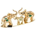 thumbnail image 6 of Matashi 24K Gold Plated Family of Elephants Figurine, Crystal Studded Home Décor.", 6 of 7