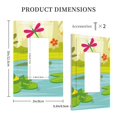 thumbnail image 3 of Daiia Two Frogs Are Sitting On Water Lilies Pattern Decorator Wall Plate Child Safe Outlet Cover, Switch and Outlet Covers,Size 1-Gang 5.0" x3.0" , Polycarbonate Thermoplastic-Style U, 3 of 6