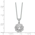 thumbnail image 3 of Sterling Silver Cubic Zirconia 18in Necklace, 3 of 7