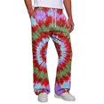 thumbnail image 5 of Iaqnaocc Men's Sweatpants With Pockets Athletic Lightweight Workout Pants Breathable Comfortable Daily Casual Tie Dye Joggers Red S, 5 of 7