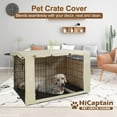 thumbnail image 6 of Rockever Polyester Dog Crate Cover - Durable Windproof Pet Kennel Cover for Wire Crate Indoor Outdoor Protection Beige 37”(L)x 24” (W)x 25”(H) fits 36"inch, 6 of 6