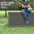 thumbnail image 7 of Bifanuo 260 Gallon Resin Deck Box with Built-in Steel Beams, Large Weatherproof and UV Resistant Indoor & Outdoor Storage Box for Patio Cushions, Pool Supplies, Patio Furniture, 7 of 7