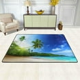 thumbnail image 2 of SKYSONIC 72x48in Tropical Palm Tree Seaside Area Rug, Beach Palm Summer Non-Slip Floor Carpet for Indoor Living Dining Room and Bedroom Area, 2 of 7