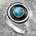 thumbnail image 2 of Copper Blue Turquoise - Arizona 925 Sterling Silver Ring s.8 Jewelry SDR154865, 2 of 5