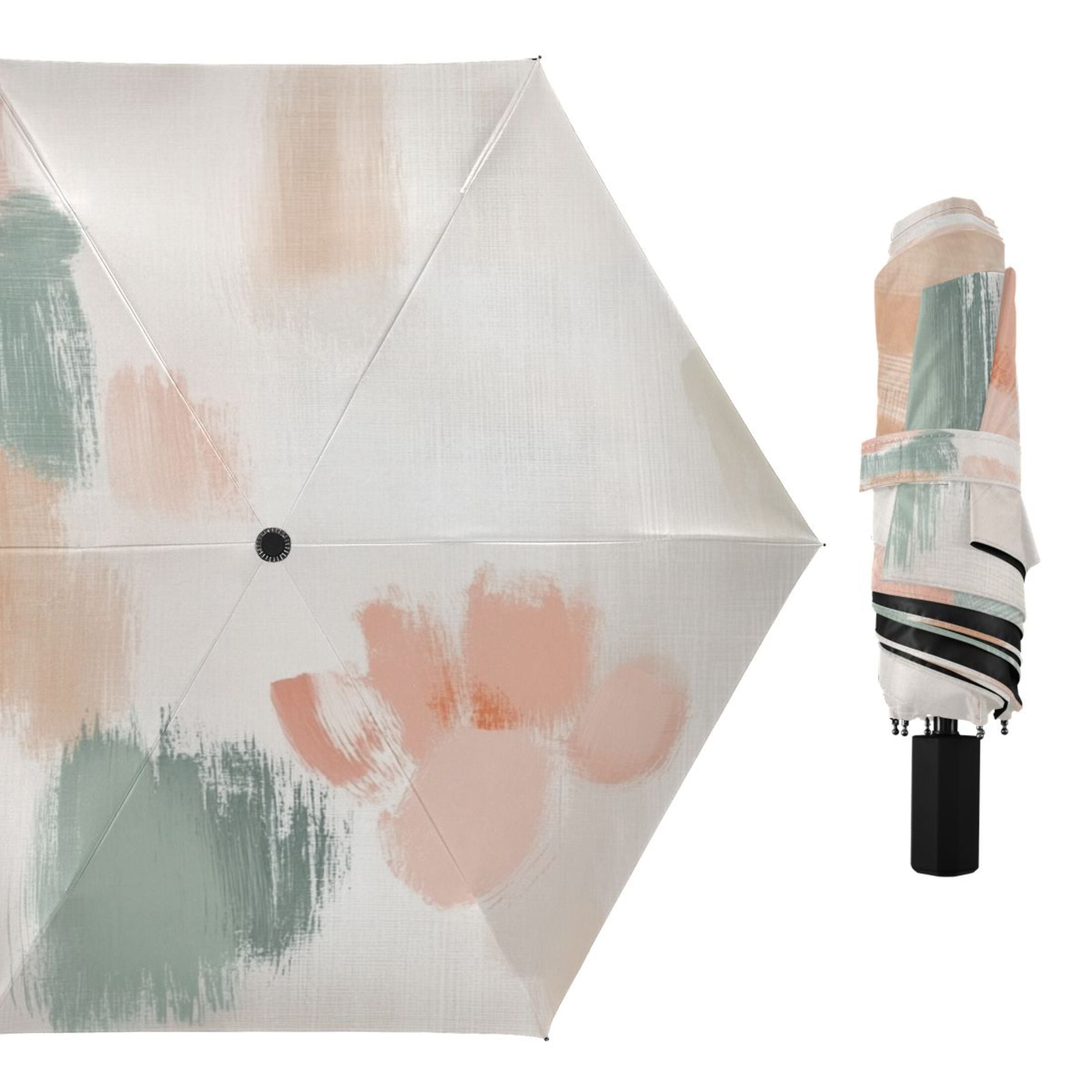Pastel Color Pattern UV50+ Sunscreen Portable Umbrella, Waterproof, Ultra Lightweight 240g