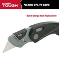 thumbnail image 2 of Hyper Tough Plastic Folding Utility Knife, Blade Included, Model 6713V, 2 of 14