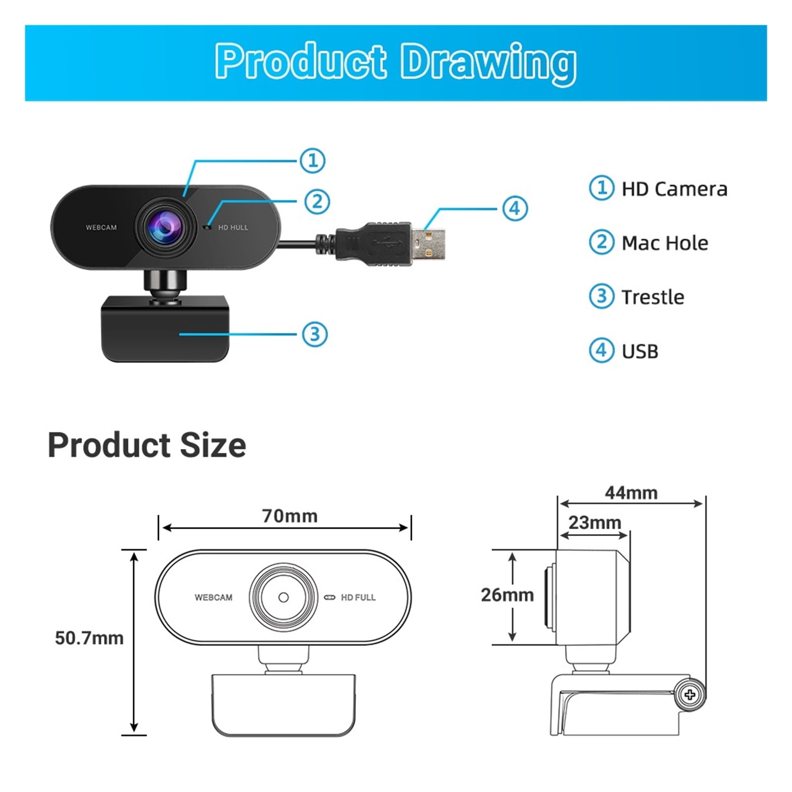 1080P Webcam Full HD Web Camera With Microphone USB Video Cameras For PC Computer Laptop Desktop Conference ,Full Clarity