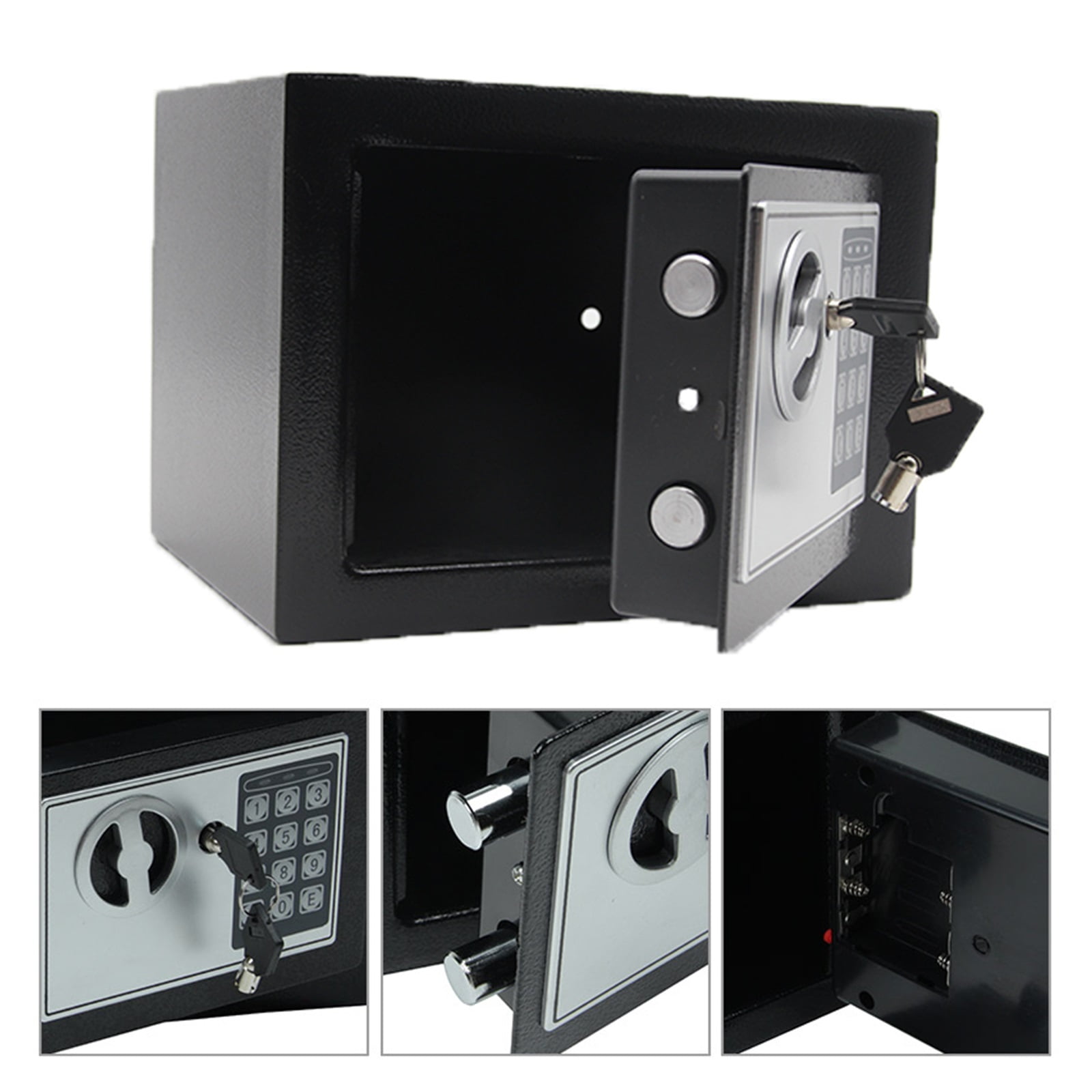 Digital Safe Box Mini Steel Safes Money Bank Small Household Password Key Safety Security Box Keep Cash Jewelry Document ,Security and Anti-Theft