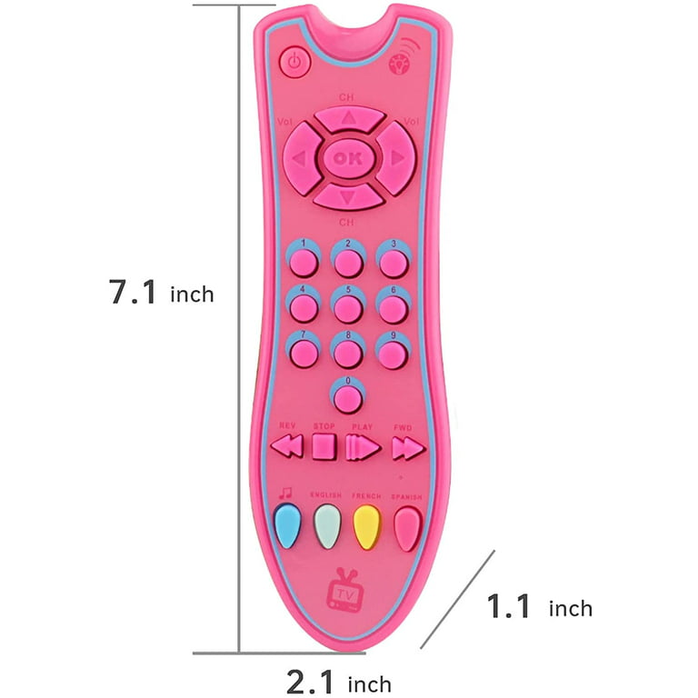 Give Ret Forskellige Baby Realistic TV Remote Control Toy with Light and Sound,Early Education  Learning STEM Musical Toys with 3 Language English,French and Spanish Gift  Toy for 3+ Months Boys or Girls (Gray) - Walmart.com