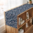 thumbnail image 6 of Table Runners 72 Inches Long Dress Scarves, Dandelion Farmhouse Kitchen Table Runner, Coffee Tablerunners, Navy Blue Flowers Modern Minimalist Spring 14x72 Inch, 6 of 9
