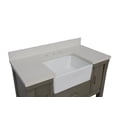 thumbnail image 2 of Charlotte 42" Farmhouse Bathroom Vanity with Weathered Gray Cabinet and Quartz Top, 2 of 6