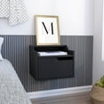 thumbnail image 4 of Tuhome Busan Floating Nightstand Black MDF, 4 of 5