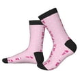 thumbnail image 2 of Pofeuu Pink Scarf Snowman Print Crew Socks, Adult Running Hiking Socks for Youth and Adult, 2 of 7