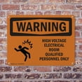 thumbnail image 4 of (2 Pack) High Voltage Electrical Room With Symbol OSHA Warning Sign 18 Inch X 12 Inch Plastic Sign, Weather Resistant, UV Protected for Workplace, Business, and Construction Site, Made, 4 of 8
