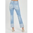 thumbnail image 3 of Risen Jeans - High Rise Wide Cuffed Straight Jeans - RDP5484, 3 of 7