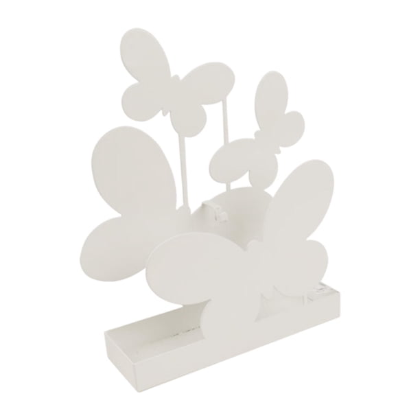 Porta incienso con forma de bobina de mosca, soporte decorativo con bandeja ancha para incienso Blanco