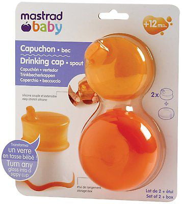 Set of 2 Mastrad Baby BabyCaps Silicone Straw Drinking Cap 