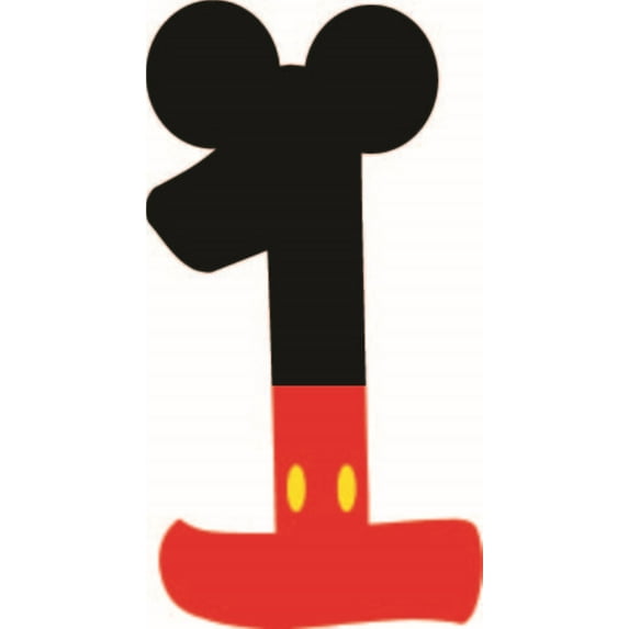 Number One Cartoon Character Cartoons Decors Wall Sticker Art Design Decal for Girls Boys Kids Room Bedroom Nursery Kindergarten Home Decor Stickers Wall Art Vinyl Decoration (30x15 inch)