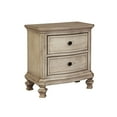 thumbnail image 3 of Signature Design by Ashley Demarlos Parchment 2-Drawer Nightstand, White, 3 of 3