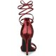 thumbnail image 3 of Sandalias Con cordones Y punta Abierta Tacón de aguja para Mujer Allegra K Rojo Marrón 37, 3 of 6