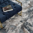 thumbnail image 6 of Hauteloom Liverpool Modern Abstract Bedroom Living Room Area Rug - Boho Carpet - Contemporary Bohemian Farmhouse - Blue, Light Grey, Dark Grey - 6'7" x 9', 6 of 12