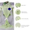 thumbnail image 6 of MDS pack of 1 Wedding 29 x 120 inches Sheer chiffon Table Runner for Rustic Boho Wedding Banquet Decor for 10Ft Table Runners - Sage green, 6 of 6