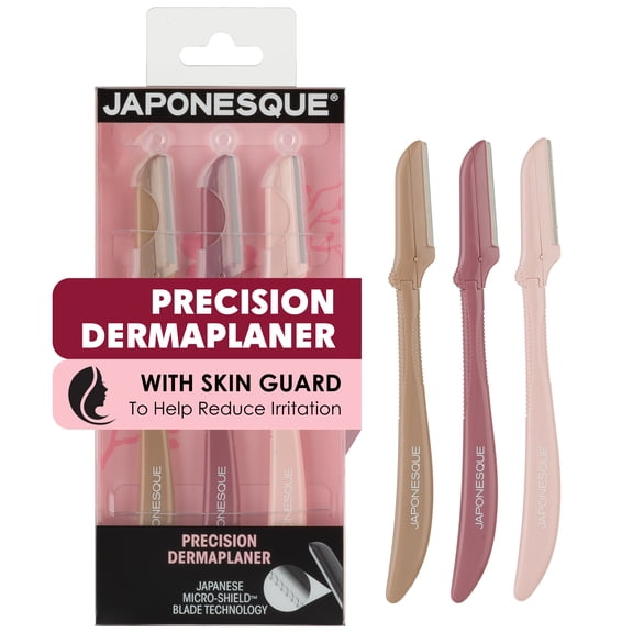 Japonesque Precision Dermaplaners, Stainless Steel Blade, New 3 pack