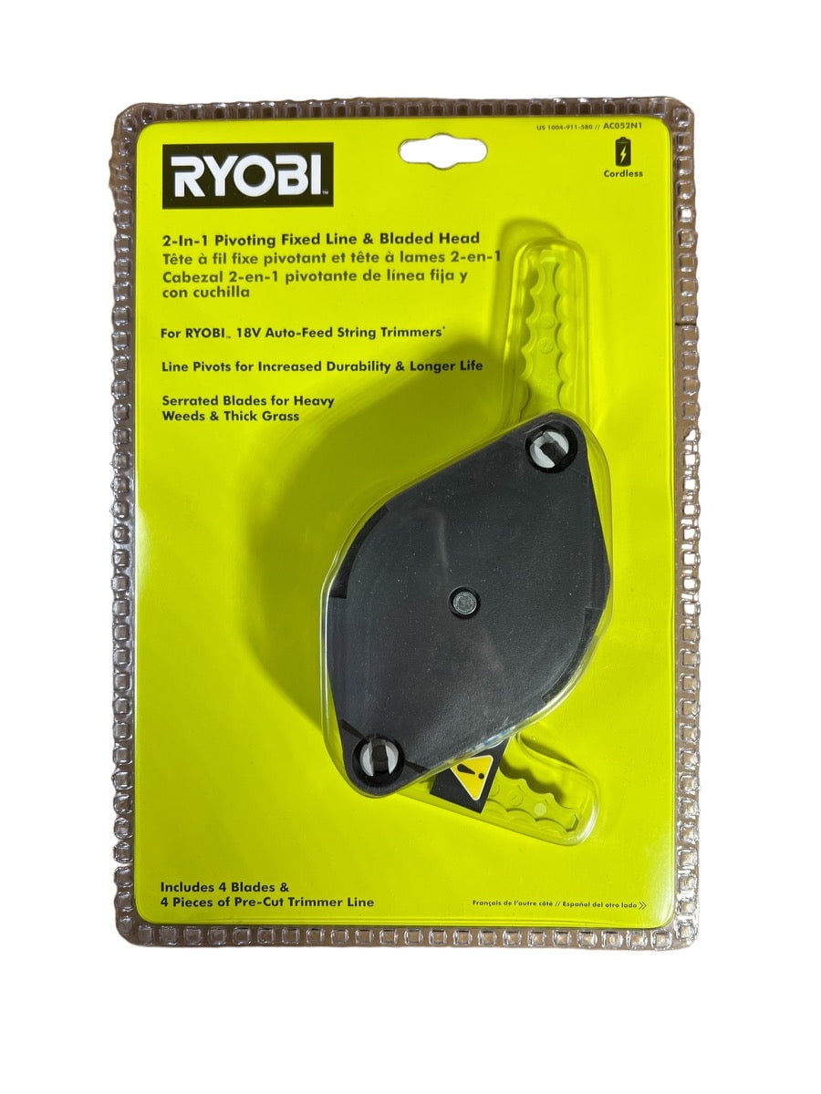 RYOBI 2in1 Pivoting Fixed Line and Bladed Head
