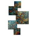 thumbnail image 3 of Designart "Vibrant Abstraction III" Modern Geometric Metal Art Print Set, 3 of 5