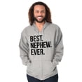 thumbnail image 2 of Best Nephew Ever Family Aunt Uncle Zip Hoodie Sweatshirt Men Brisco Brands S, 2 of 2