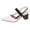 White, variant on Quaouag Slingback Heels for Women Strap Closed Round Toe Heels Dress Casual Party Work Office Pumps